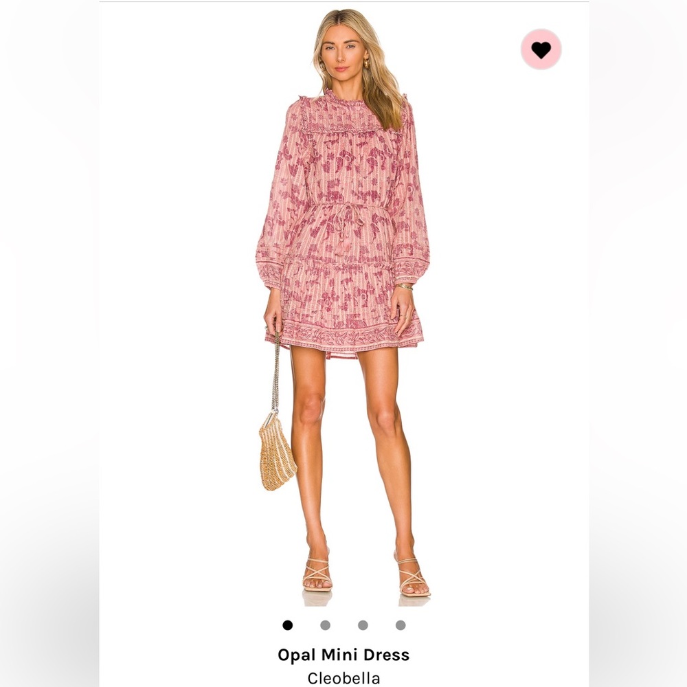 Cleobella Opal Pink Floral Mini Dress - Size Small